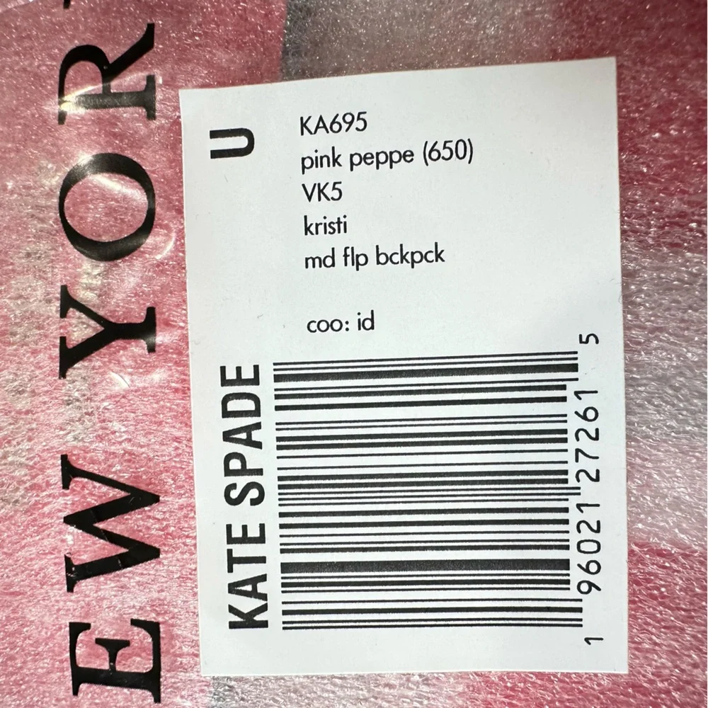 Kate Spade Kristi Medium Flap Leather Backpack in Bright Pink Peppe KA695